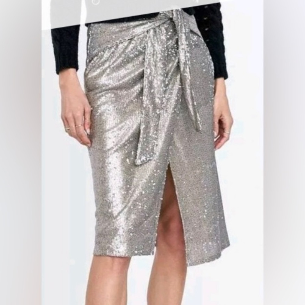Zara Sequin Wrap Skirt